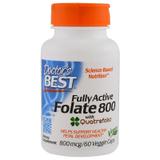 Фолат, Active Folate, Doctor's Best, 800 мкг, 60 капсул, фото