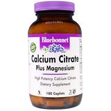 Цитрат кальция + магний, Calcium Citrate, Bluebonnet Nutrition, 180 капсул, фото