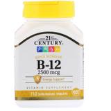 Вітамін В12, Vitamin B-12, 21st Century, 2500 мкг, 110 таблеток, фото
