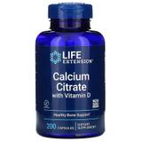 Цитрат кальцію з вітаміном Д, Calcium Citrate with Vitamin D, Life Extension, 200 капсул, фото