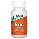 Железо, Iron, Now Foods, 36 мг, 90 капсул, фото