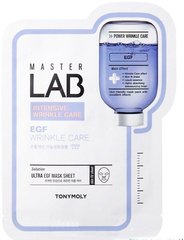 Тканевая маска антивозрастная с эпидермальным фактором роста, Master Lab Egf Wrinkle Care, Tony Moly, 19 г - фото