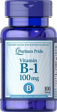 Вітамін В1, Vitamin B-1, Puritan's Pride, 100 мг, 100 таблеток - фото