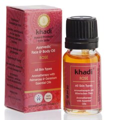 Аюрведична олія для обличчя і тіла "Роза", для всіх типів шкіри, Khadi, 10 мл - фото