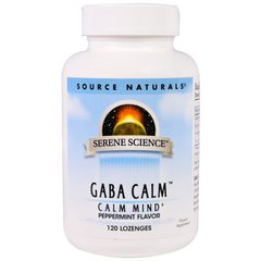 ГАМК з ароматом м'яти (GABA Calm), Source Naturals, 120 таблеток - фото