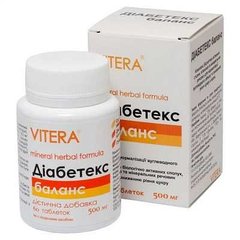 Диабетекс Баланс 500 мг, Vitera, 60 таблеток - фото
