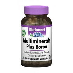 Мультиминералы + бор с железом, Bluebonnet Nutrition, 90 гелевых капсул - фото