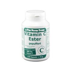 Вітамін С в ефірній формі, буферизований, The Nutri Store, 400 мг, 120 капсул - фото