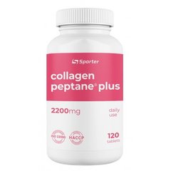 Коллаген, Collagen 2200 peptane plus, Sporter, 120 таблеток - фото