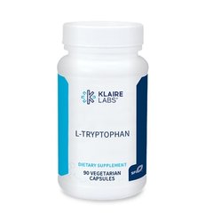 L-триптофан, L-Tryptophan, Klaire Labs, 2000 мг, 90 капсул - фото