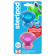 Антибактеріальний футляр для зубної щітки, милашка рожевий + тихоокеанський синій - фото