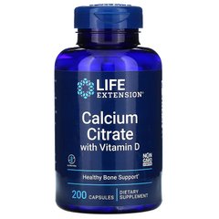 Цитрат кальция с витамином Д, Calcium Citrate with Vitamin D, Life Extension, 200 капсул - фото