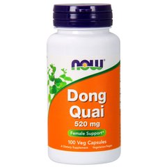 Дягиль лекарственный (Dong Quai), Now Foods, 520 мг, 100 капсул - фото