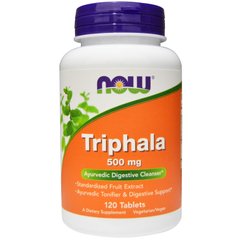 Трифала (Triphala), Now Foods, 500 мг, 120 таблеток - фото