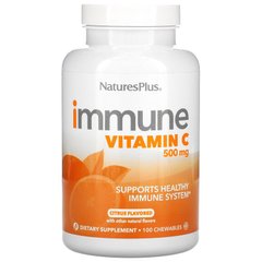 Вітамін С для імунітету, Natures Plus, 100 жувальних таблеток cо смаком апельсина - фото