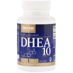ДГЕА, Дегідроепіандростерон, DHEA 10, Jarrow Formulas, 10 мг, 90 капсул - фото