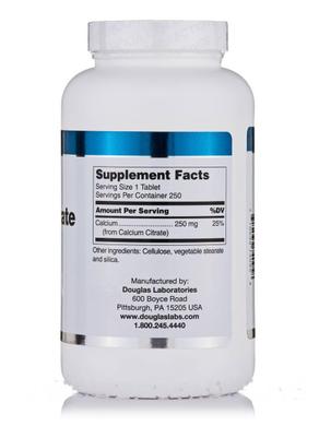 Кальций цитрат, Calcium Citrate, Douglas Laboratories, 250 мг, 250 таблеток - фото