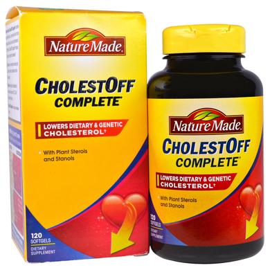 Контроль холестерина, CholestOff Complete, Nature Made, 120 гелевых капсул - фото