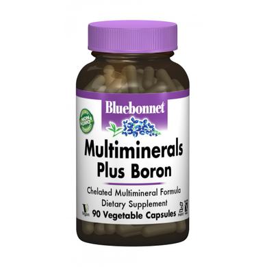 Мультиминералы + бор с железом, Bluebonnet Nutrition, 90 гелевых капсул - фото