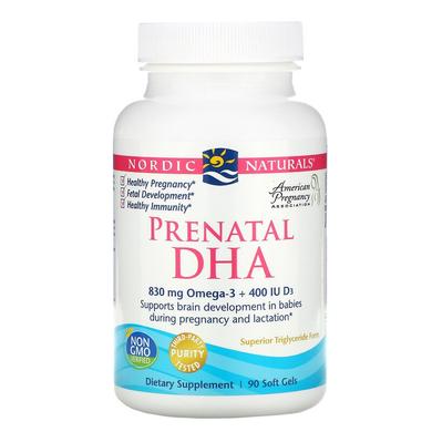 Риб'ячий жир для вагітних, Prenatal DHA, Nordic Naturals, 500 мг, 90 капсул - фото