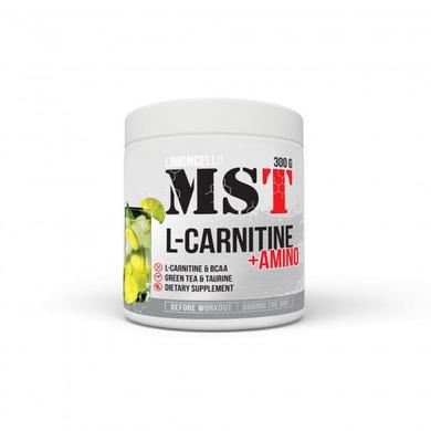 Л-карнітин та аміно-комплекс, L-Carnitine + Amino, MST Nutrition, смак лімончелло, 300 г - фото
