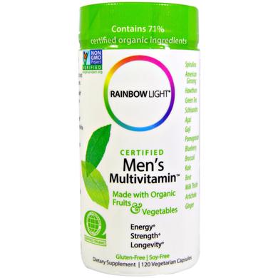 Чоловічі мультивітаміни, Rainbow Light, 120 вегетаріанських капсул - фото