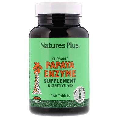 Ферменти папайї, Papaya Enzyme, Nature's Plus, 360 жувальних таблеток - фото