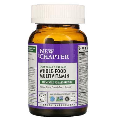 Ежедневные витамины для женщин, Woman's One Daily Multi, New Chapter, 1 в день, 48 таблеток - фото