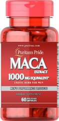 Мака для мужчин, Maca Herb for Men, Puritan's Pride, 1000 мг, 60 капсул - фото