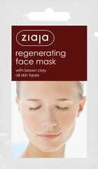 Маска для обличчя "Старіння" з коричневою глиною, Ziaja, 7 мл - фото