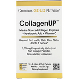Морской гидролизованный коллаген + Гиалуроновая кислота + Витамин C, без ароматизаторов, CollagenUp, California Gold Nutrition, 10 пакетов, фото