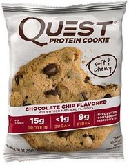 Протеїновий батончик, Quest Protein Cookie, печиво з шоколад. крихтою, Quest Nutrition, 59 г - фото
