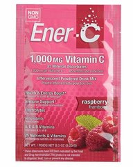 Витаминный напиток для повышения иммунитета, вкус малины, Vitamin C, Ener-C, 1 пакетик - фото