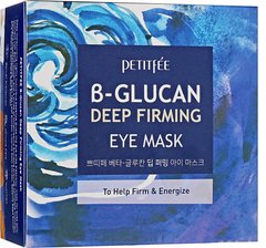 Супер зміцнюють патчі для очей з бета-глюканом, B-Glucan Deep Firming Eye Mask, Petitfee, 60 шт - фото