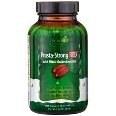 Здоровье простаты, Prosta-Strong RED, Irwin Naturals, 80 гелевых капсул - фото