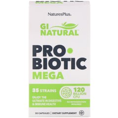 Пробиотики Мега, Probiotic Mega, Nature's Plus, 120 млрд КОЕ, 30 капсул - фото