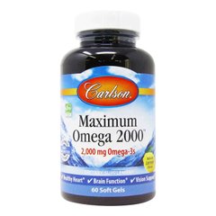 Максимум Омега, Maximum Omega, Carlson Labs, 2000 мг, 60 капсул - фото