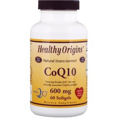 Коэнзим Q10, Healthy Origins, Kaneka Q10 (CoQ10), 600 мг, 60 капсул - фото