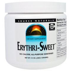 Эритритол, замінник цукру, Erythri-Sweet, Source Naturals, 340,2 г - фото