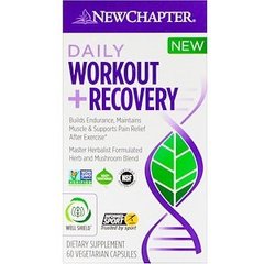 Предтренировочний комплекс+відновлення, Daily Workout + Recovery, New Chapter, 60 капсул - фото