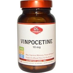 Винпоцетин, Vinpocetine, Olympian Labs Inc., 10 мг, 60 капсул - фото