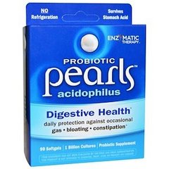 Пробиотики, Probiotic Pearls Acidophilus, Enzymatic Therapy (Nature's Way), 90 капсул - фото