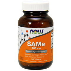 Аденозилметионин, SAM-e, Now Foods, 200 мг, 30 таблеток - фото