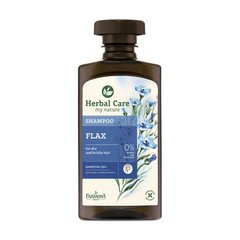 Шампунь для сухого та ламкого волосся Льняний, Herbal Care Flax Shampoo, Farmona, 330 мл - фото