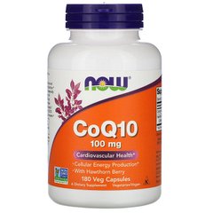 Коэнзим Q10 (CoQ10), Now Foods, 100 мг, 180 капсул - фото