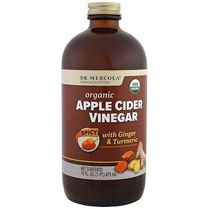Яблочный уксус сидровый, Apple Cider Vinegar, Dr. Mercola, органик, острый, 473 мл - фото