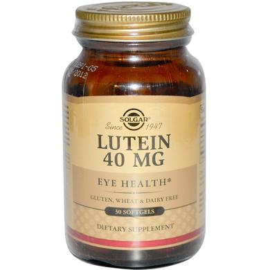 Лютеїн, Lutein, Solgar, 40 мг, 30 капсул - фото