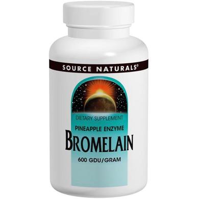 Бромелайн, Bromelain, Source Naturals, 600 ГДУ / г, 500 мг, 120 таблеток - фото