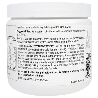 Эритритол, заменитель сахара, Erythri-Sweet, Source Naturals, 340,2 г - фото