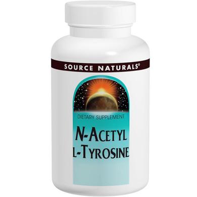 Ацетил тирозин, N-Acetyl L-Tyrosine, Source Naturals, 300 мг, 120 таблеток - фото